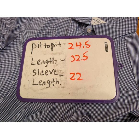 Mizzen Main Shirt Mens 2XL Trim Fit Blue Trim Fit Spinnaker Collection Plaid - Picture 6 of 7